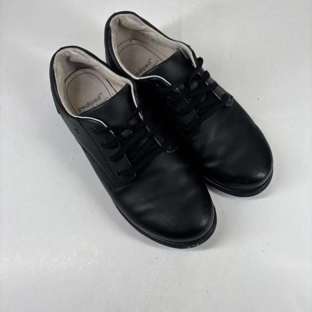 pediped Flex‎ Storm Boys US Size 6Y/38 Black Leather Oxford Dress School Shoes